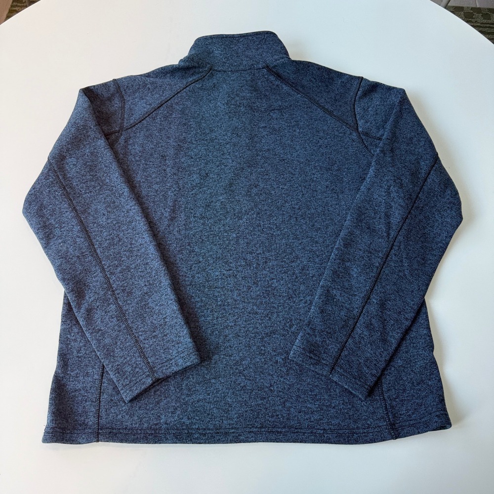 Eddie Bauer Cloud Layer Blue Heathered Polyester Fleece 1/4 Zip Pullover Mens XL - Picture 5 of 5